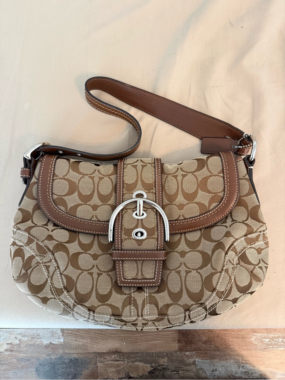 Coach Signature Jacquard shoulder/hobo bag